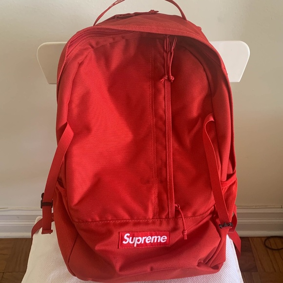 supreme backpack ss18 red